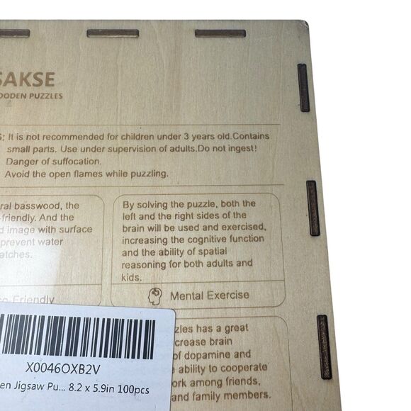 Fearless Wolf Wooden Puzzle 100 Pcs 8.2”x 5.9" - Creative Wooden Puzzles - Picture 10 of 11